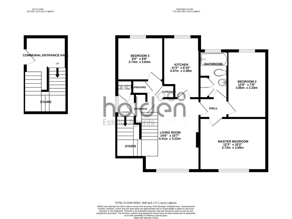 Floorplans For St. Giles Crescent, Maldon, Essex, CM9