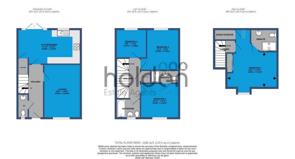 Floorplans For Myall Close, Heybridge