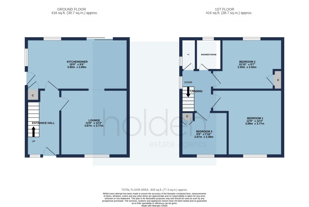 Floorplans For Wood Road, Heybridge, Maldon, CM9 4AS