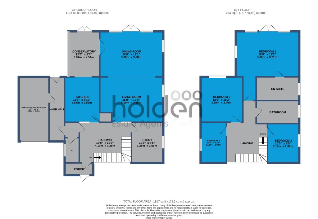 Floorplans For Willow Crescent, Hatfield Peverel