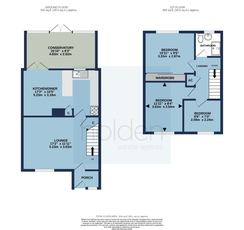 Floorplans For Burns Close, Maldon, CM9 6DN