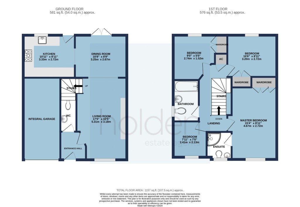 Floorplans For Temple Way, Heybridge
