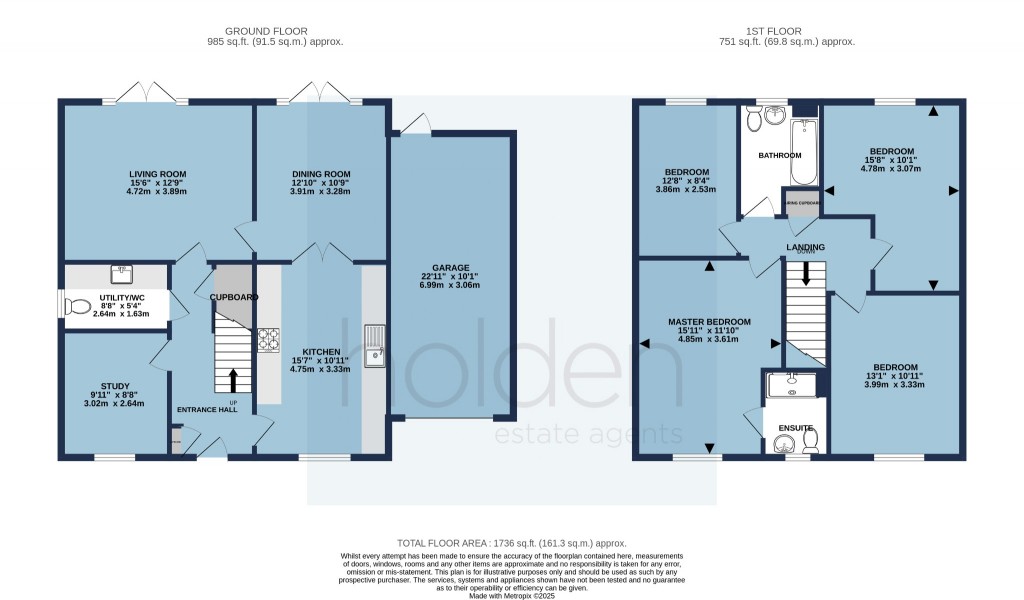 Floorplans For Lancaster Avenue, Maldon, Essex, CM9