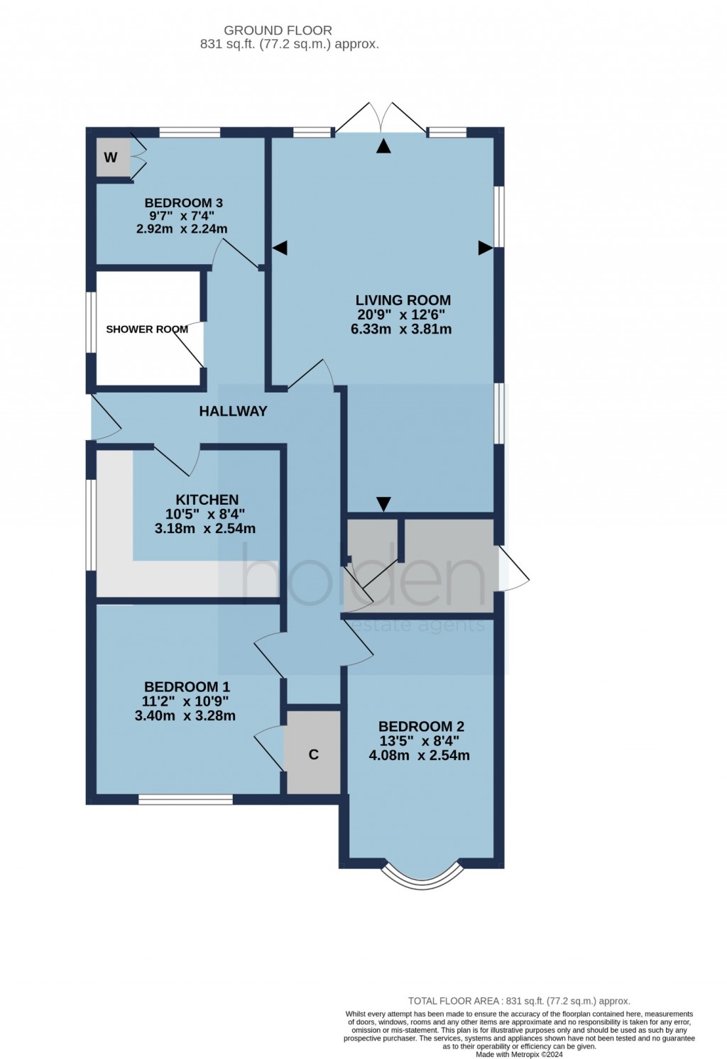 Floorplans For Norfolk Road, Maldon, Essex, CM9