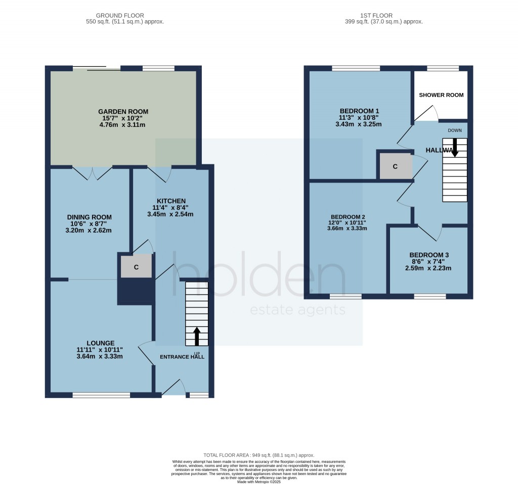 Floorplans For Sassoon Way, Maldon