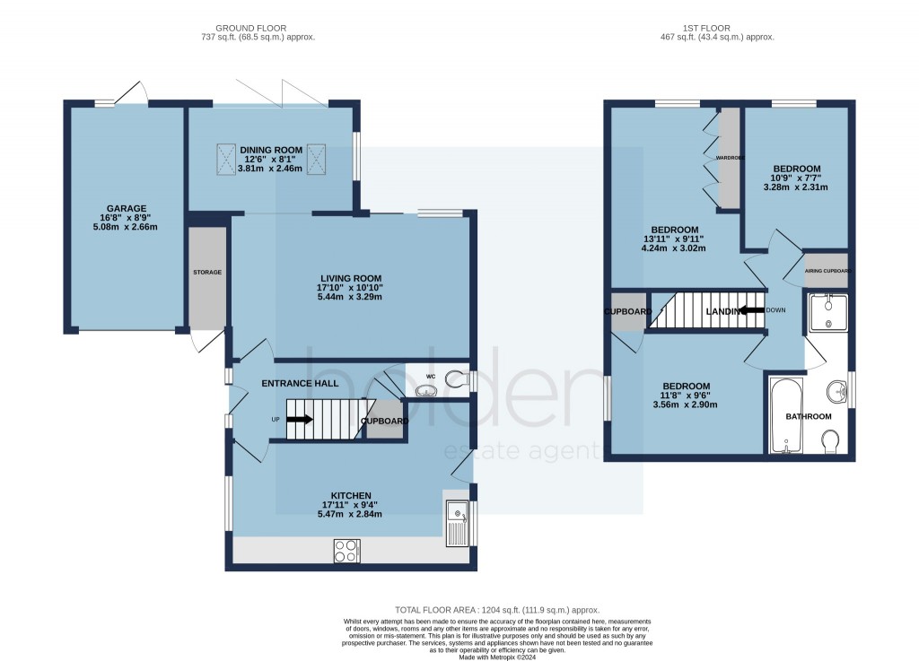Floorplans For Seagers, Great Totham
