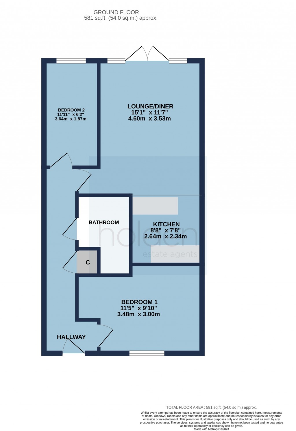 Floorplans For Brights Path Almshouses, High Street, Maldon