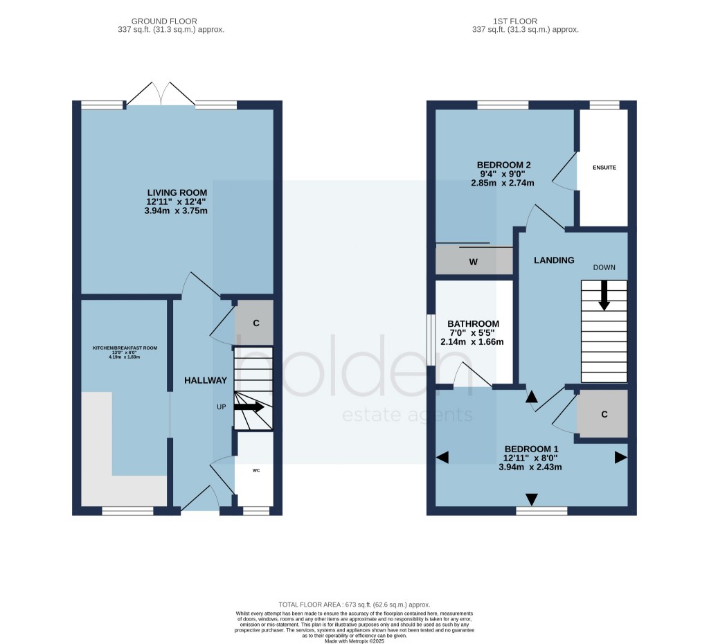 Floorplans For McIntosh Way, Maldon, Essex, CM9