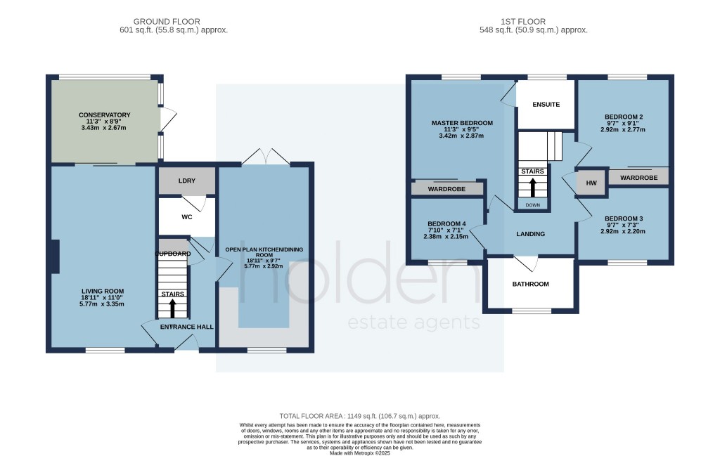 Floorplans For Stebbens Way, The Lakes, Heybridge, Maldon