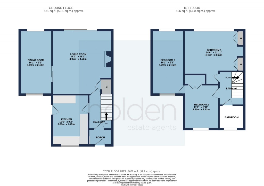 Floorplans For Washington Road, Maldon, Essex, CM9