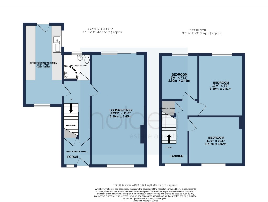 Floorplans For Masefield Road, Maldon, Essex, CM9