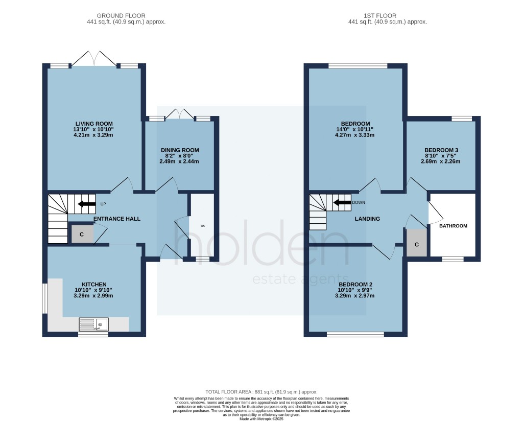 Floorplans For Tennyson Road, Maldon