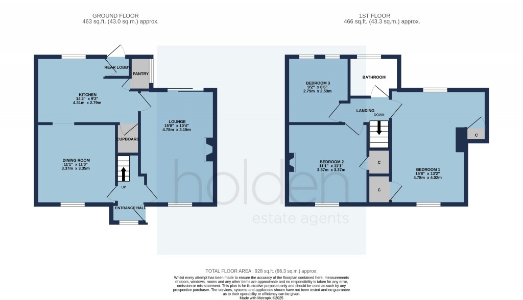 Floorplans For Park Drive, Maldon