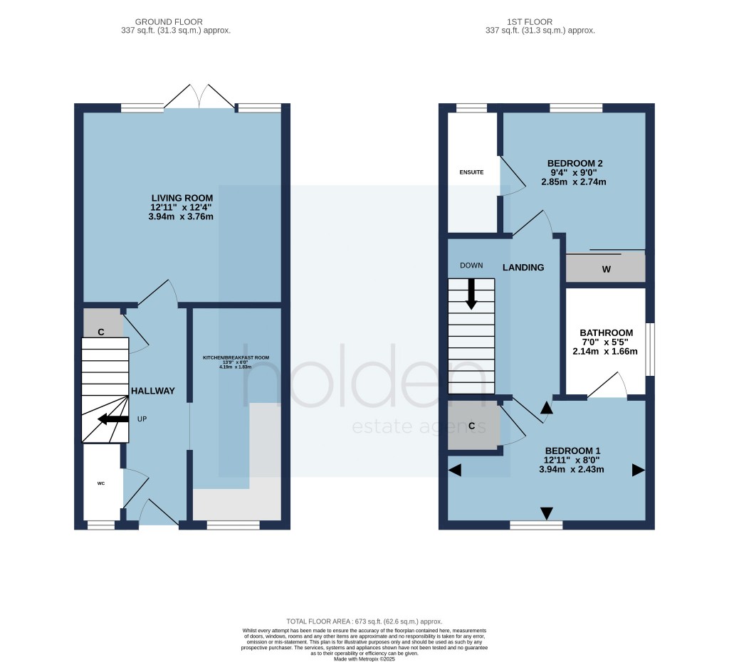 Floorplans For Atkins Crescent, Maldon