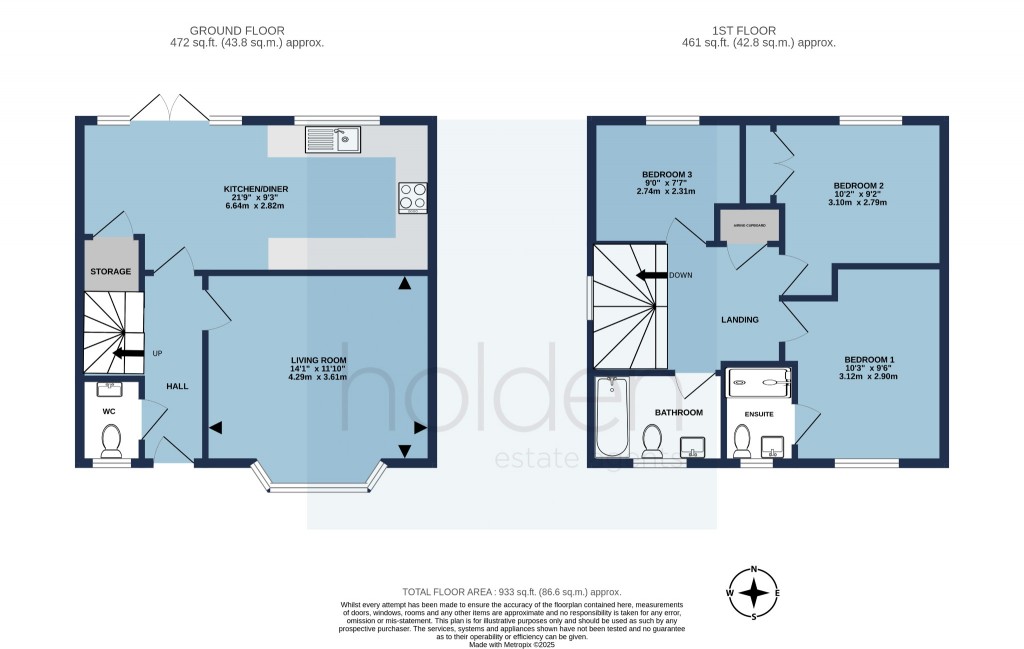 Floorplans For Barbrook Avenue, Heybridge