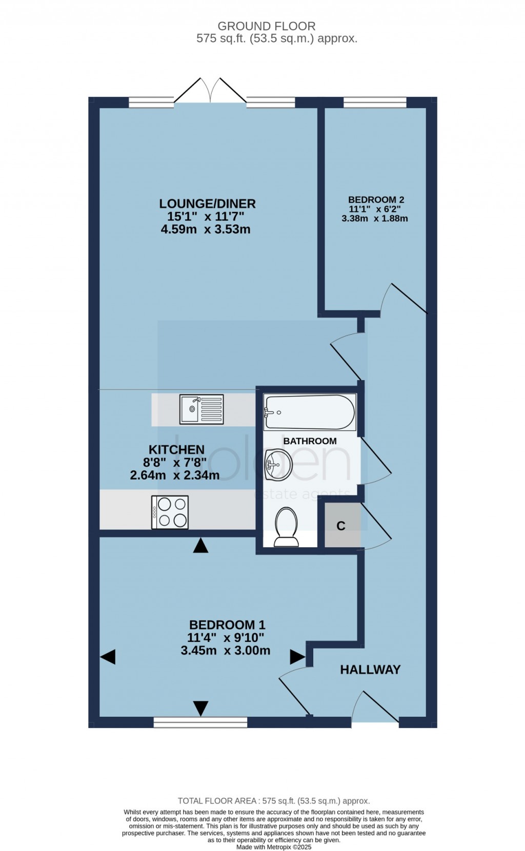 Floorplans For Brights Path Almshouses, High Street, Maldon