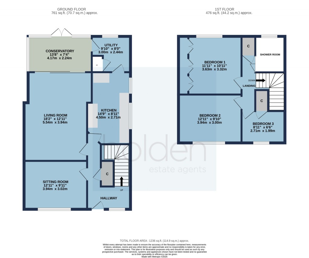 Floorplans For Spital Road, Maldon