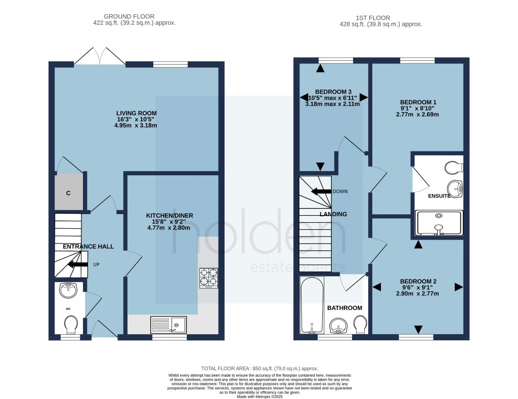 Floorplans For Mons Way, Maldon