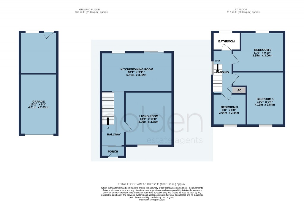 Floorplans For Wordsworth Avenue, Maldon