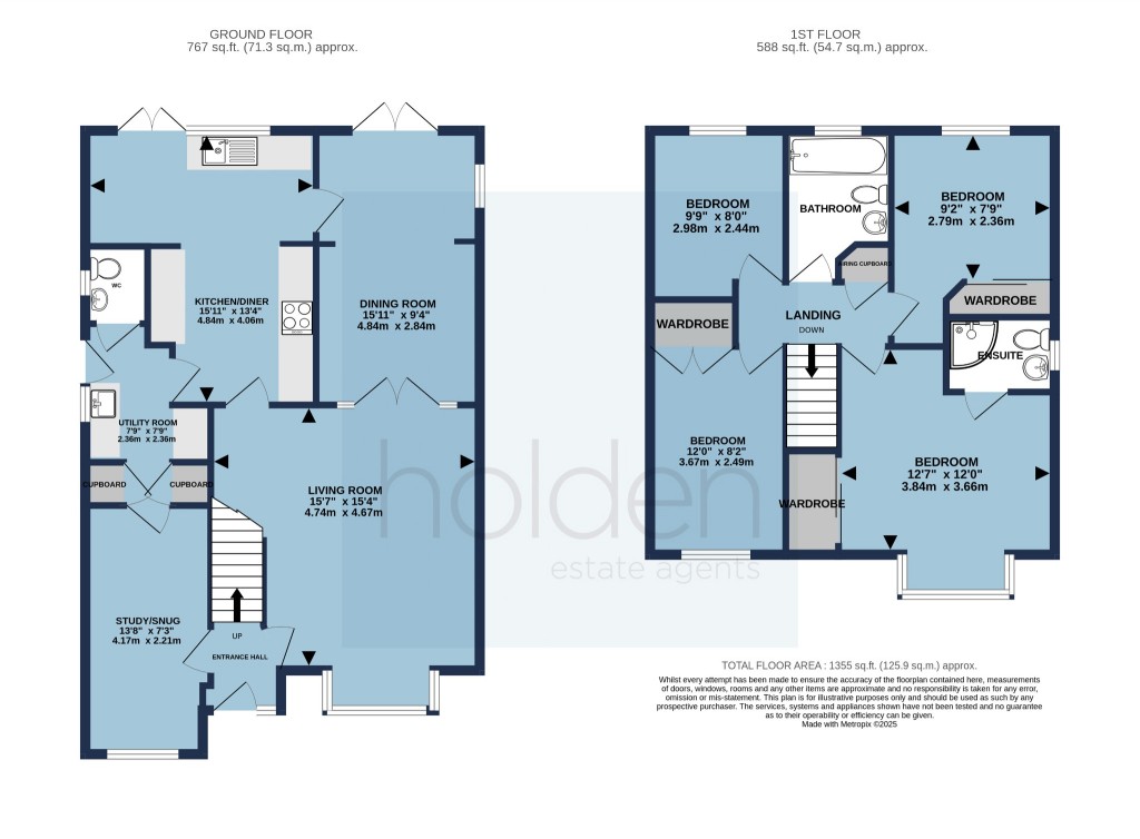 Floorplans For Mariners Way, Maldon