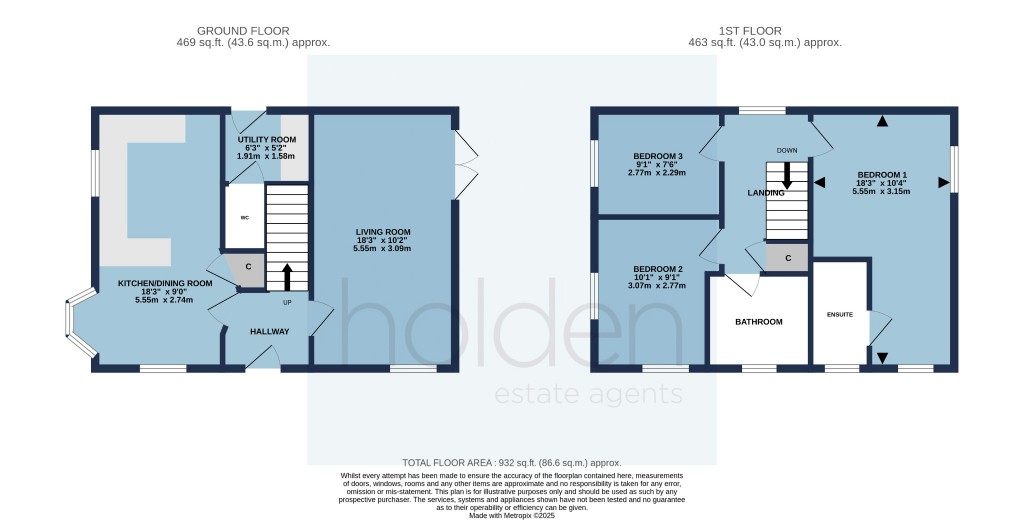 Floorplans For St Andrews Way, Heybridge