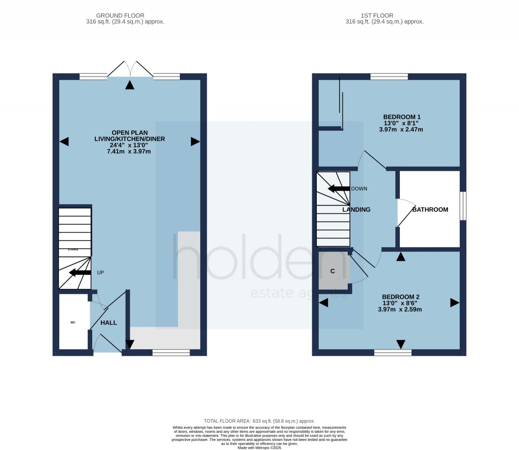 Floorplans For Dickens Close, Maldon