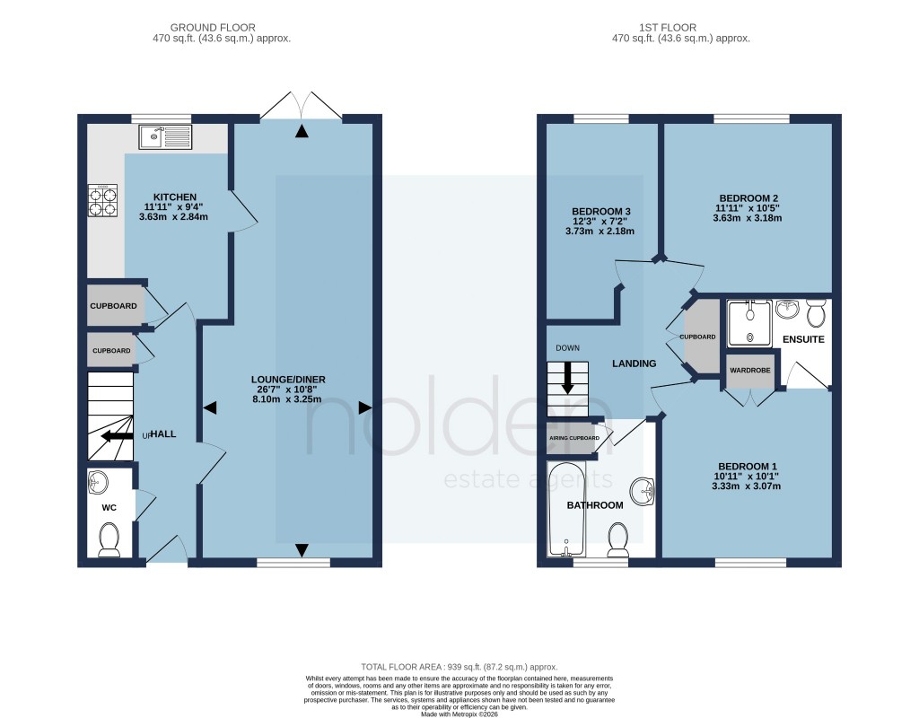 Floorplans For St. Pauls Mews, Heybridge