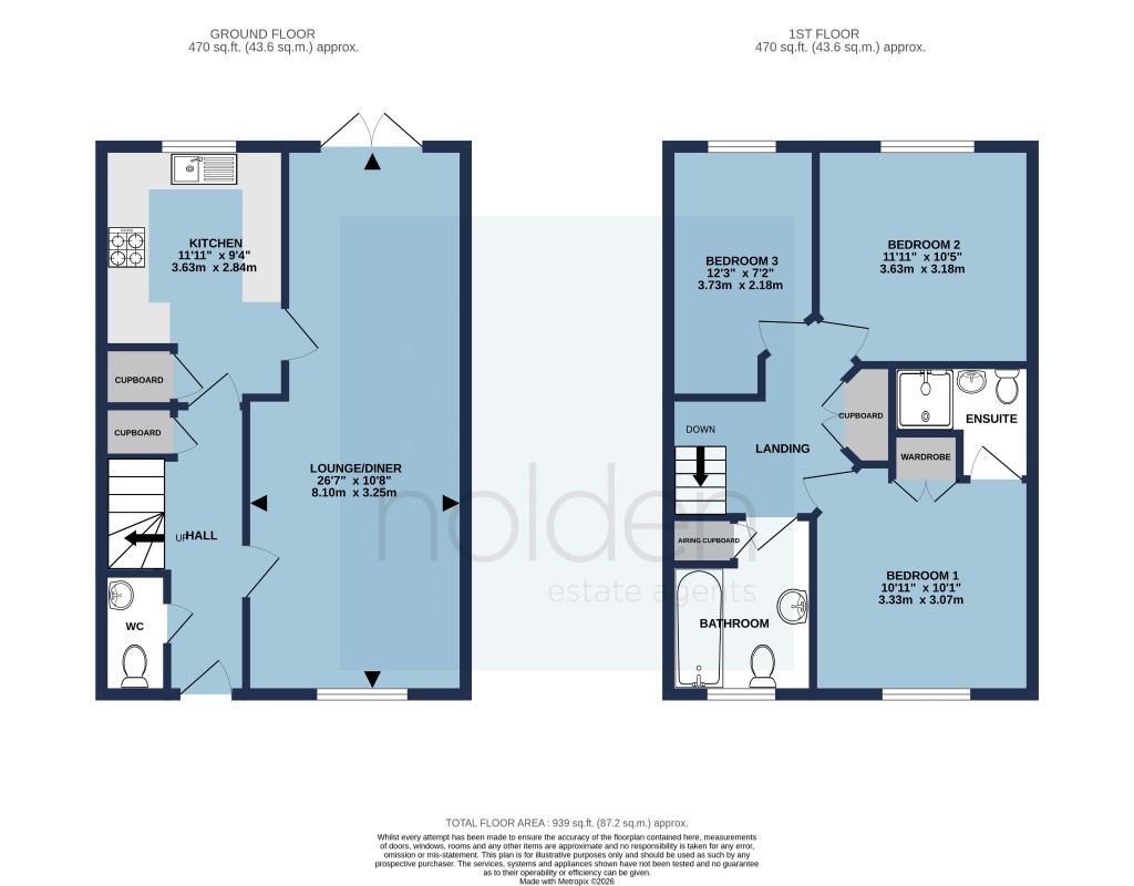 Floorplans For St. Pauls Mews, Heybridge, Maldon