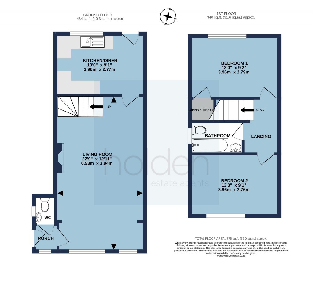 Floorplans For Mayland Close, Heybridge, Maldon