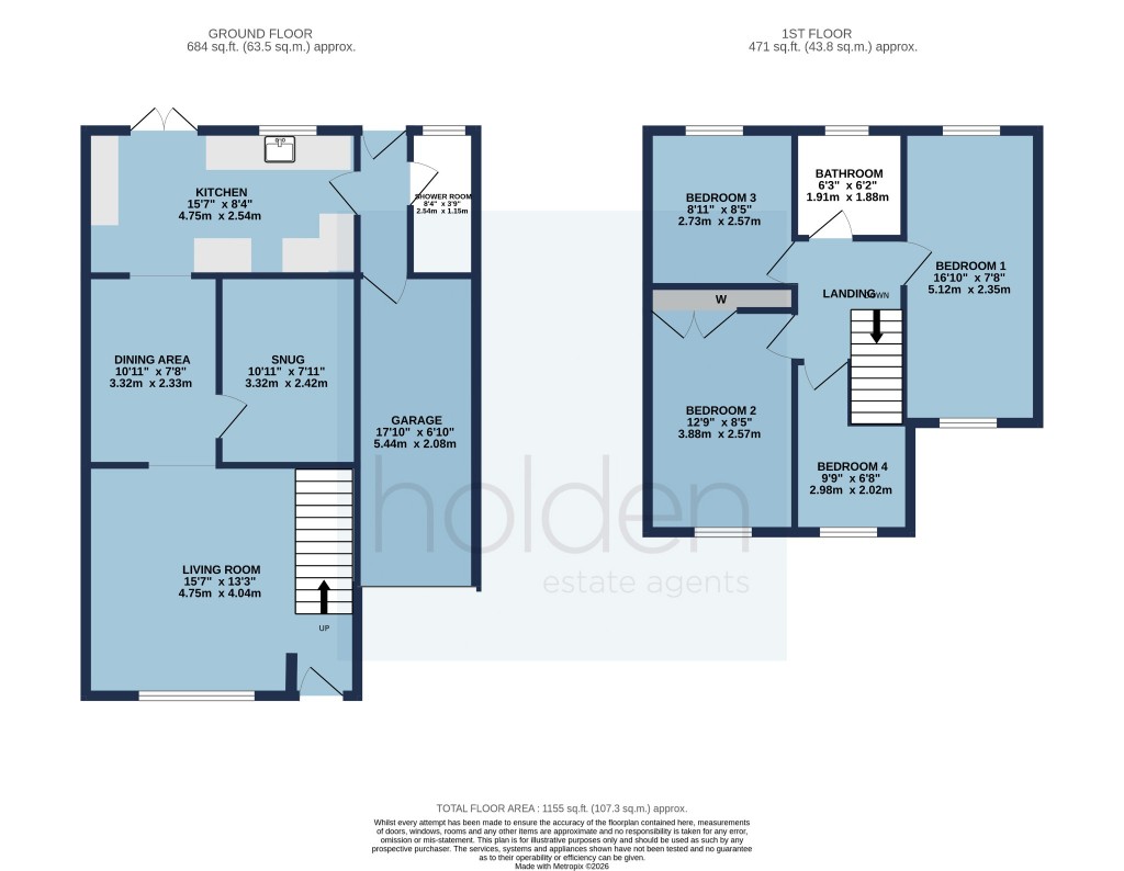 Floorplans For Wagtail Drive, Heybridge