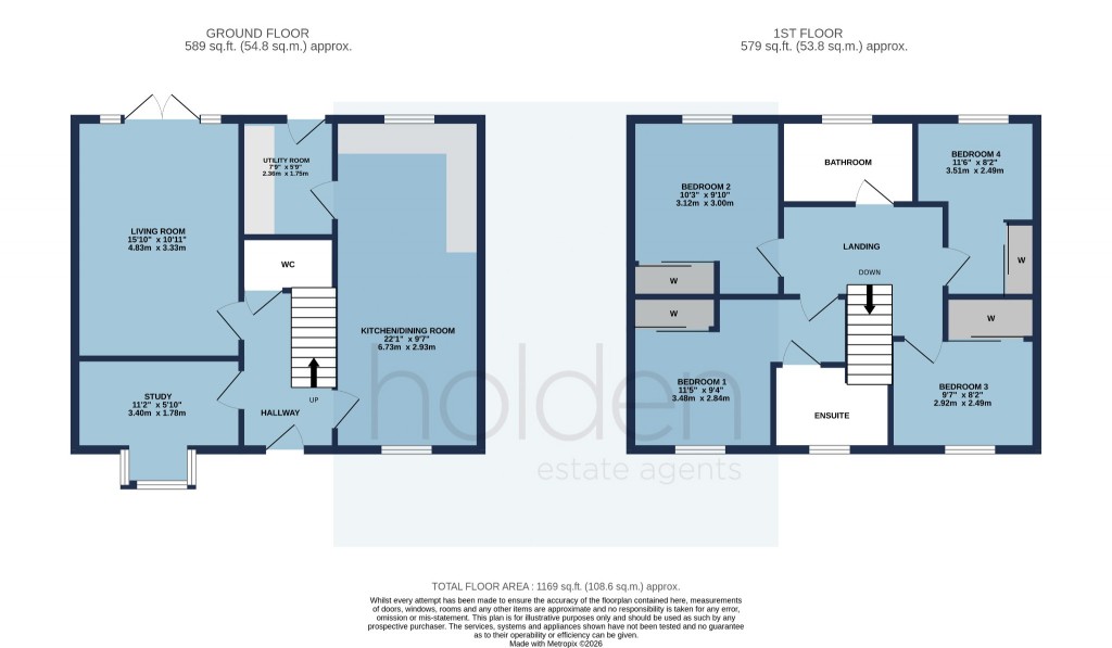 Floorplans For Wigmore Avenue, Wycke Place, Maldon, CM9 6LQ