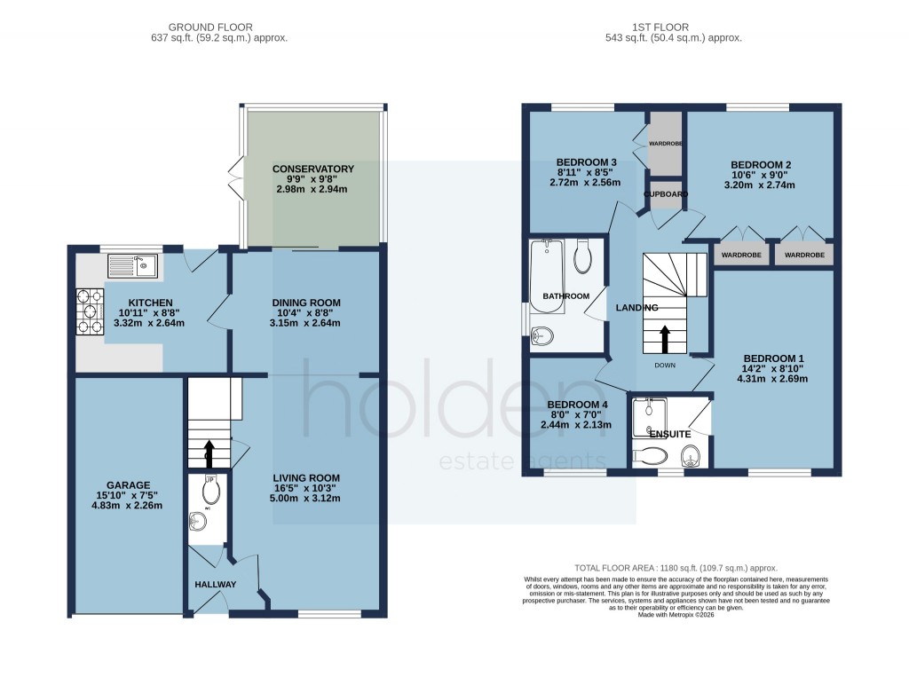 Floorplans For Gill Close, Heybridge, Maldon