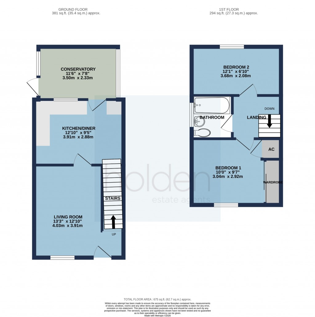 Floorplans For Rowan Drive, Heybridge