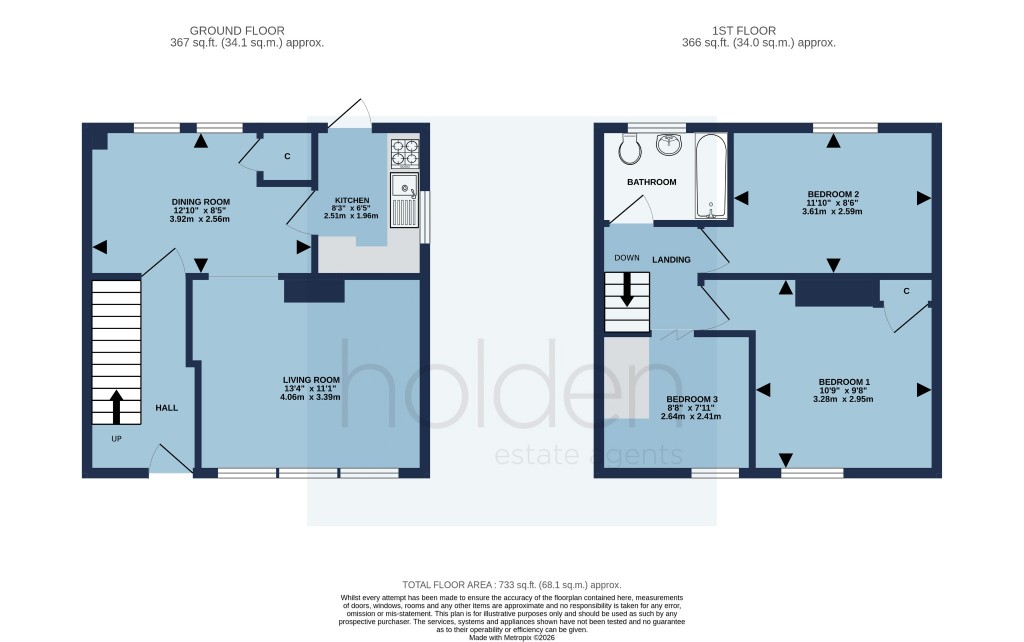 Floorplans For Jersey Road, Maldon, CM9 5JH