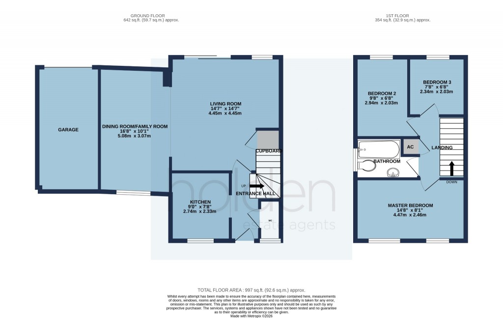 Floorplans For Abbotsmead, Heybridge, Maldon, Essex, CM9 4PT