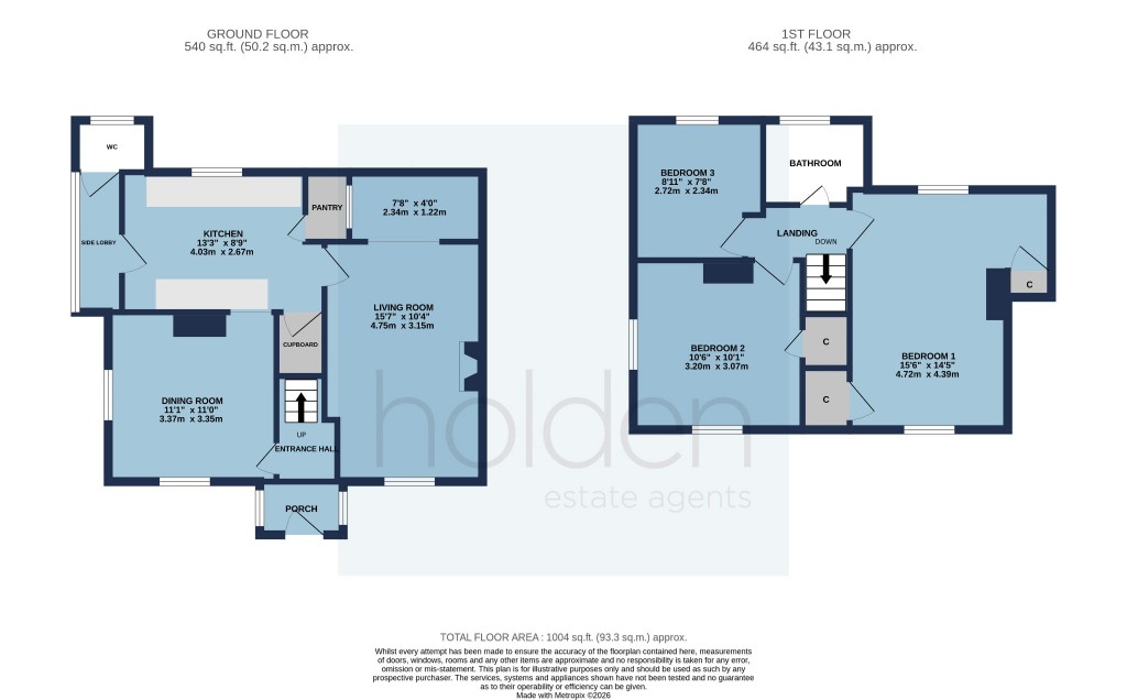 Floorplans For Park Drive, Maldon