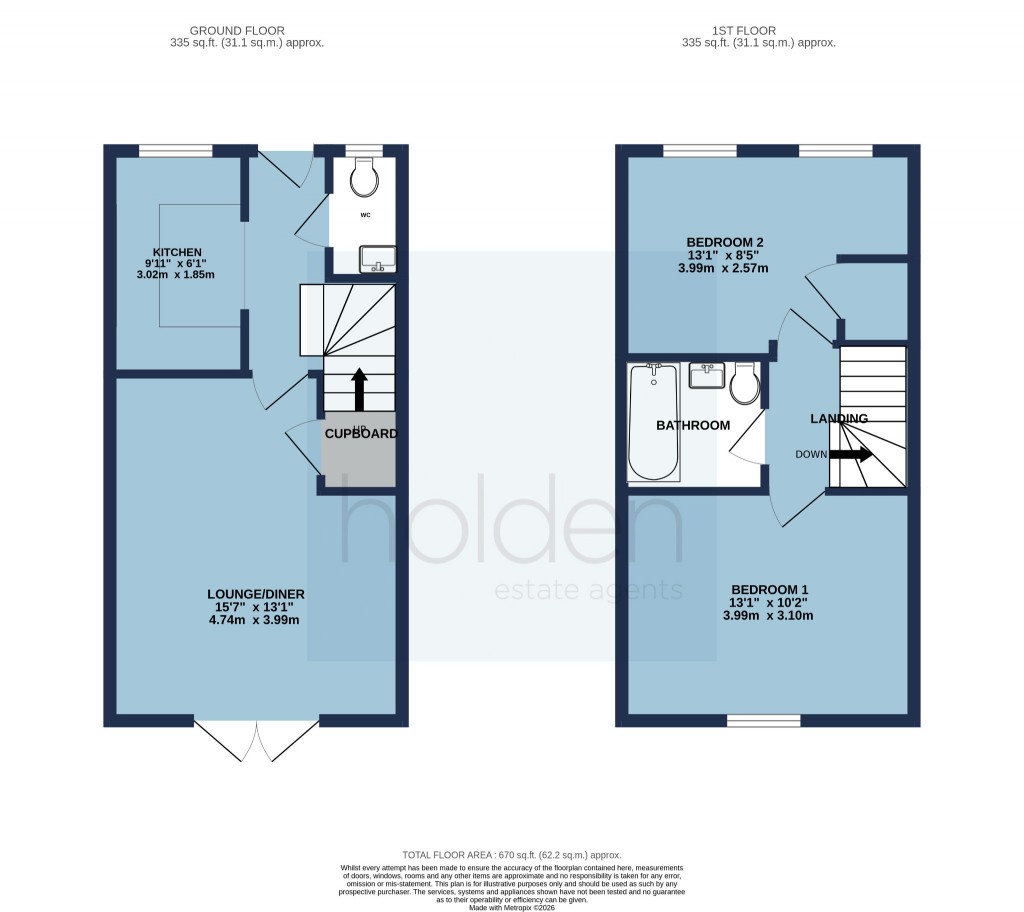 Floorplans For Boulton Road, Handley Gardens, Maldon, CM9 6ZQ