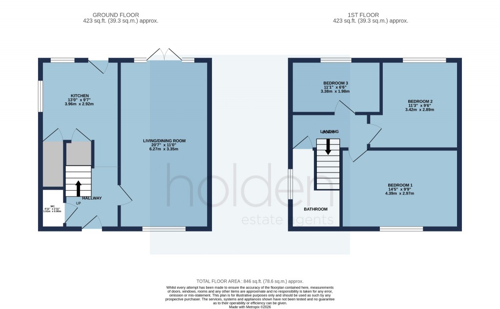 Floorplans For Hall Estate, Goldhanger