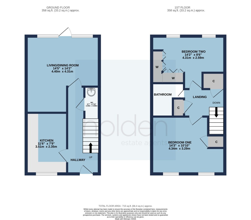 Floorplans For Benbridge Close, Heybridge