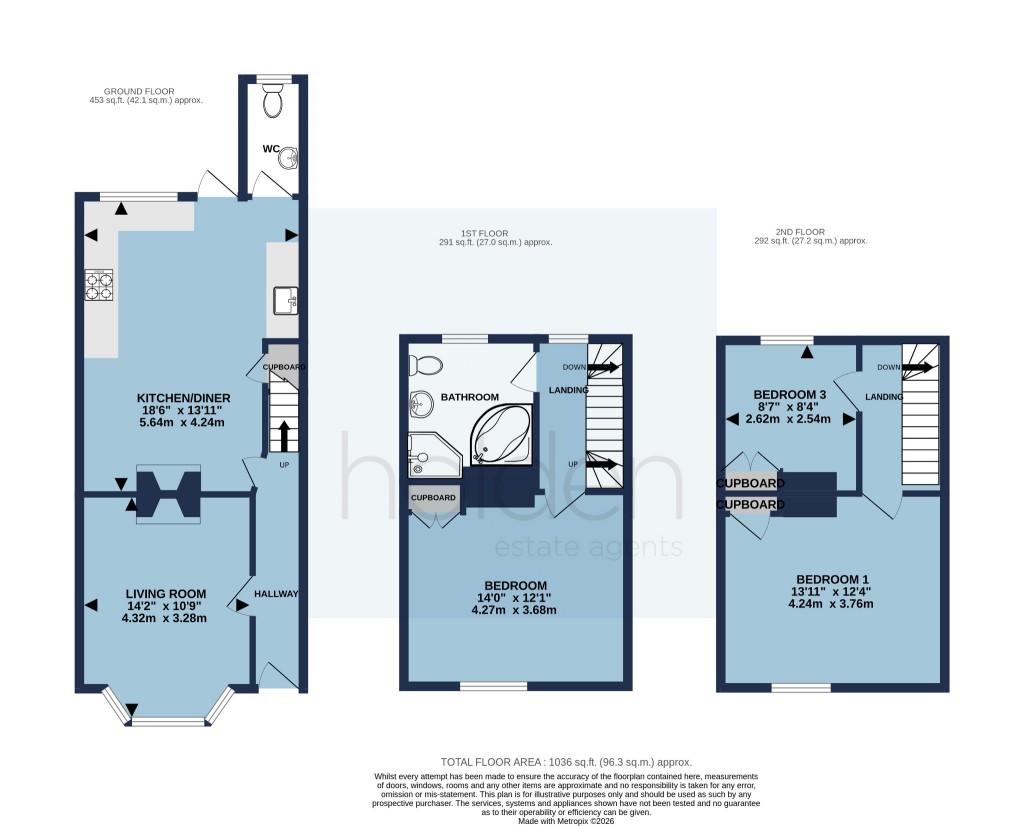 Floorplans For Wantz Road, Maldon, Essex, CM9