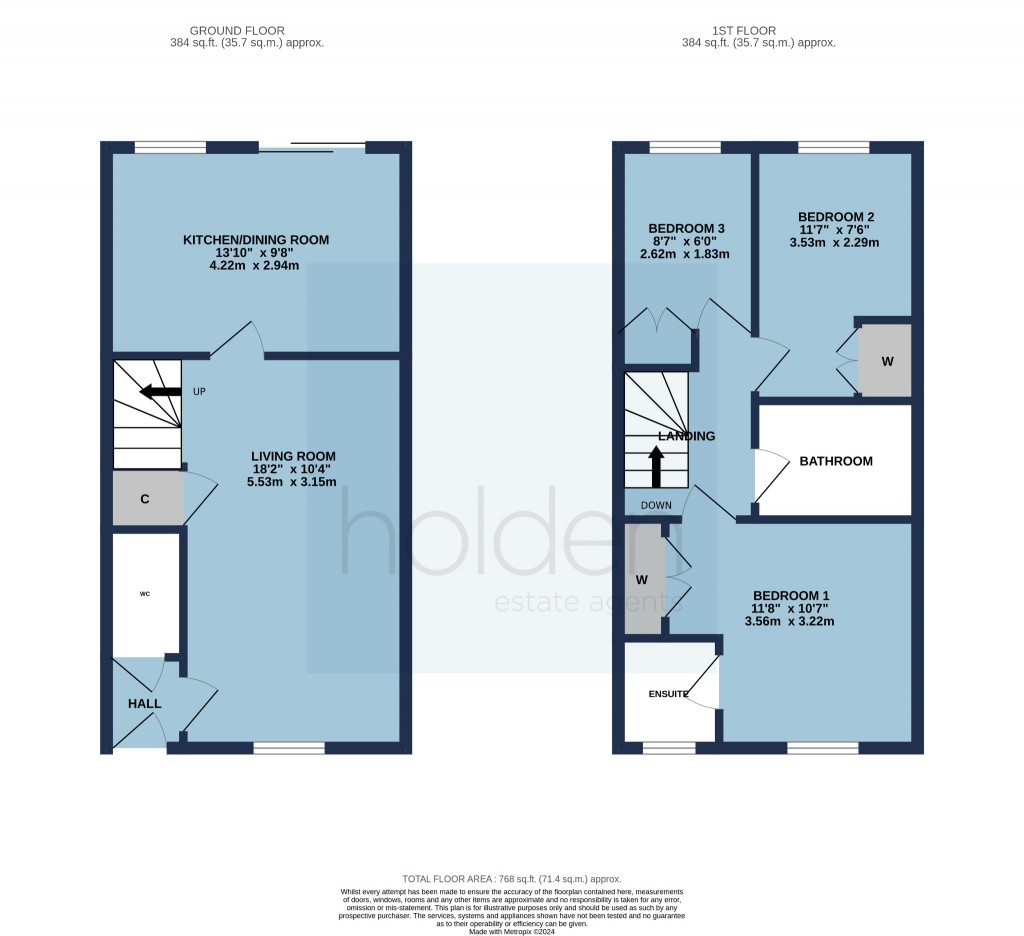 Floorplans For Acorn Close, Heybridge, Maldon
