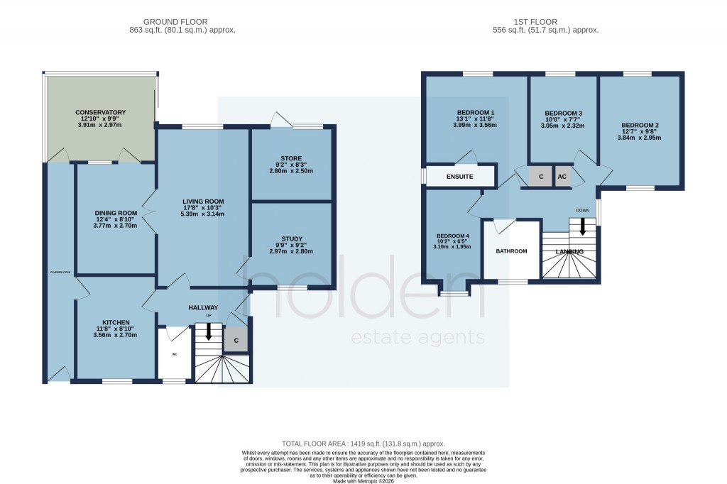 Floorplans For Heriot Way, Great Totham