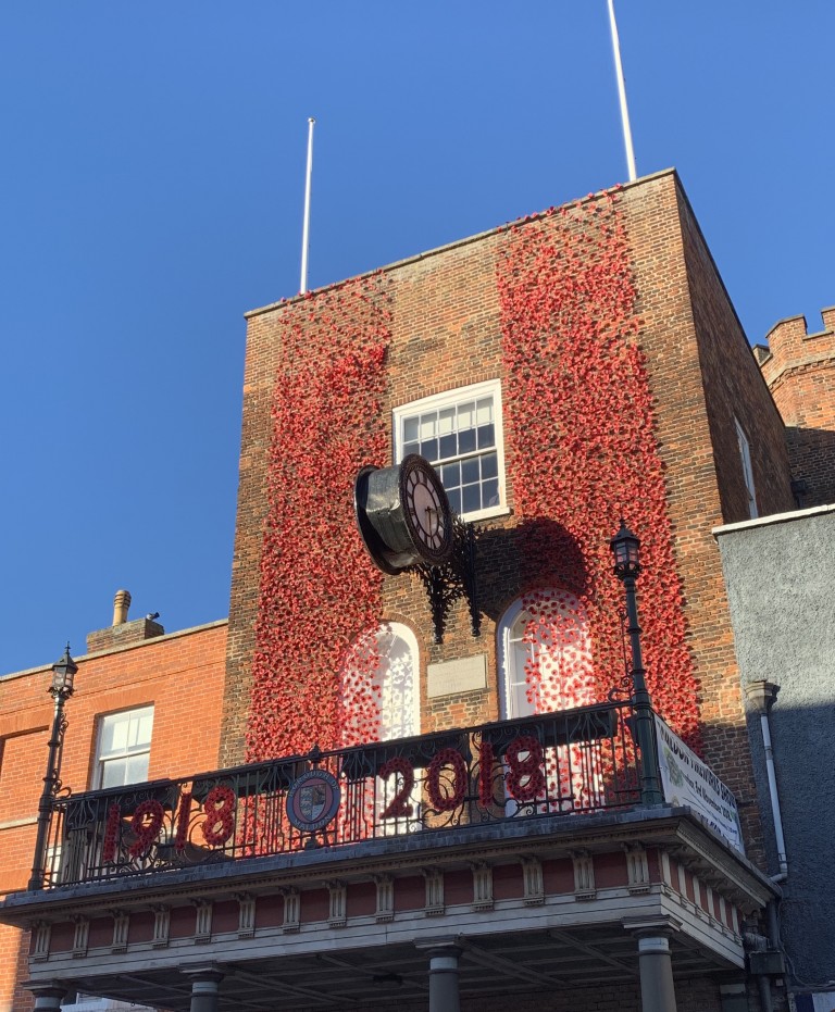 Maldon Moot Hall Poppy Display